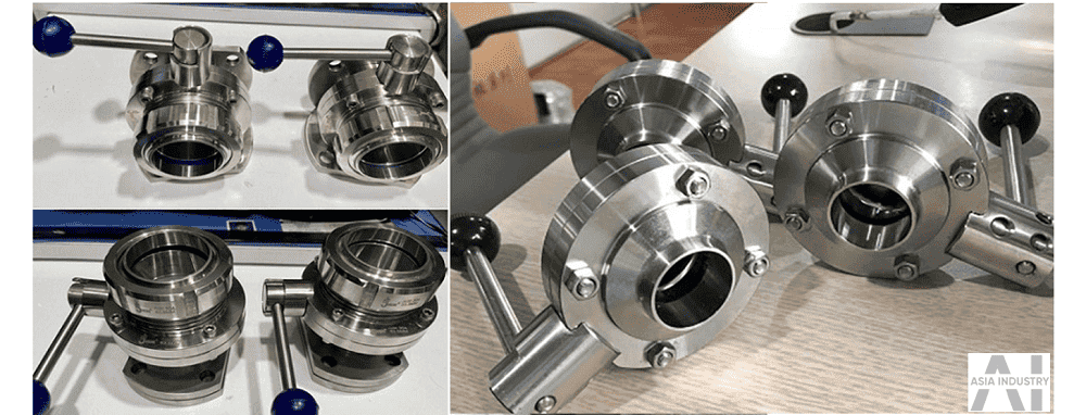 Van bướm vi sinh tay rút 4 van vi sinh tay rút 4