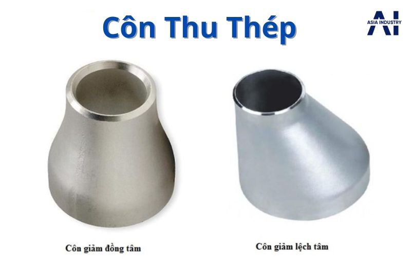 Côn thu thép – phụ kiện nối giảm đường ống thép, giúp kết nối các kích thước khác nhau an toàn và chắc chắn.