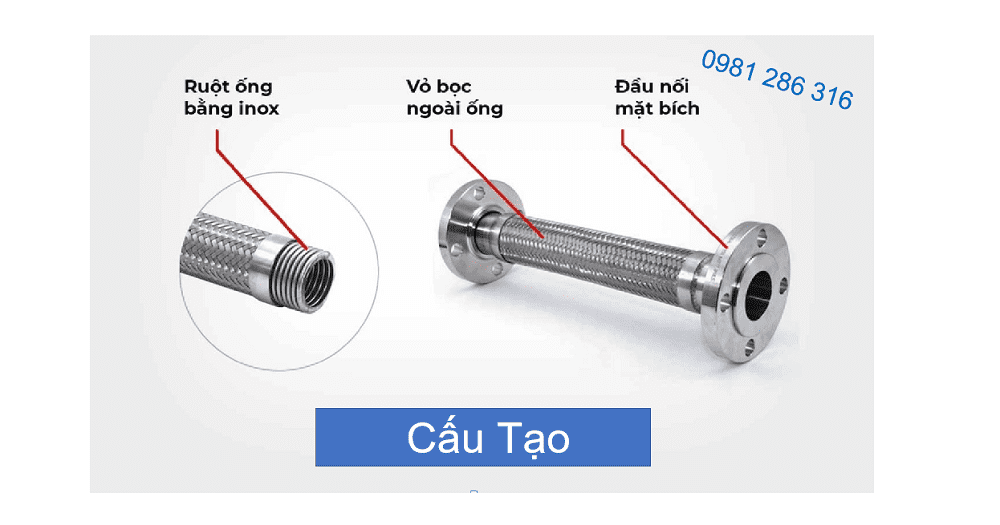 khớp nối mềm inox 2 đầu mặt bích 2