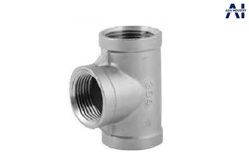 Tê thép inox chống ăn mòn, phù hợp hệ thống nước sạch, thực phẩm, hóa chất.