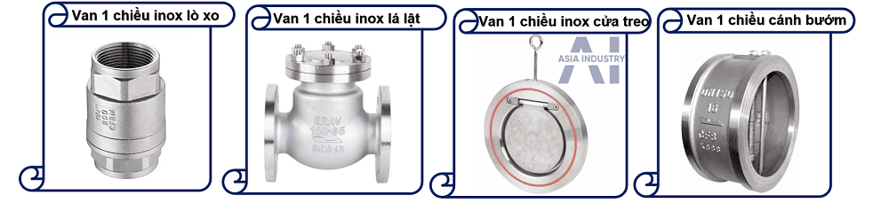van 1 chiều inox 2
