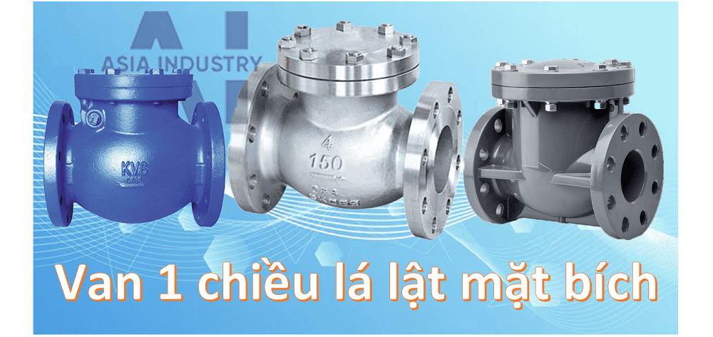 Van 1 chiều lá lật mặt bích 1