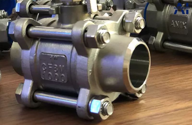 Van bi inox 316 nối hàn – kín tuyệt đối, phù hợp hệ thống yêu cầu vệ sinh và áp lực cao.