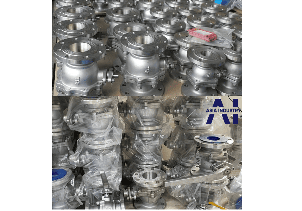 van bi inox mặt bích DN80 4