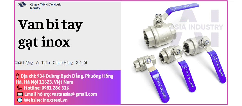 van bi tay gạt inox 1