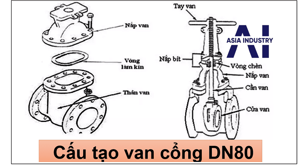 Van cổng DN80 2