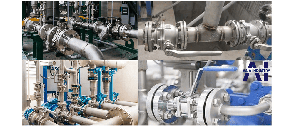 Van bi inox mặt bích DN100 1