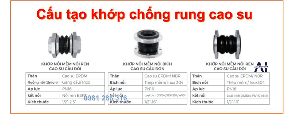 khớp chống rung cao su 2