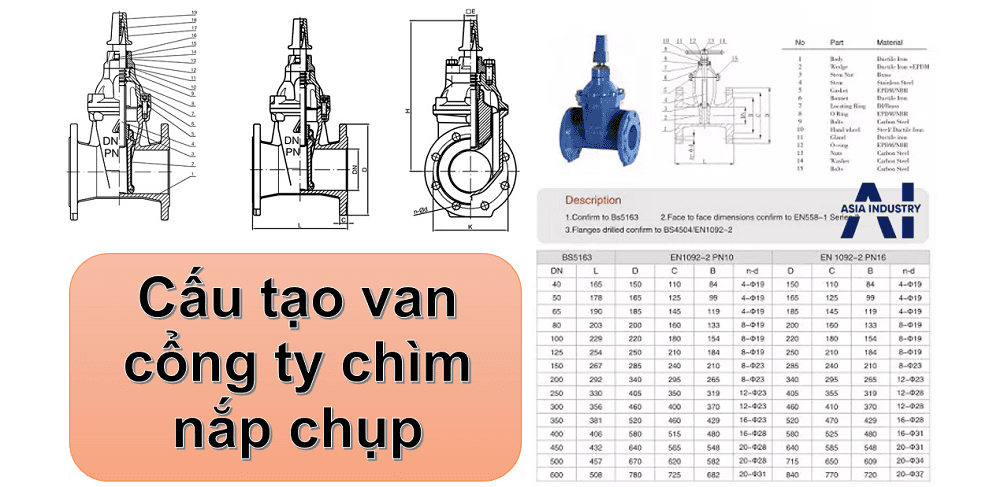 Van cổng ty chìm nắp chụp 1