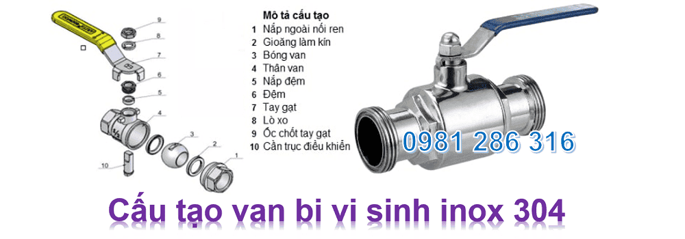 Van bi vi sinh inox 304 2 Van bi vi sinh inox 304 1