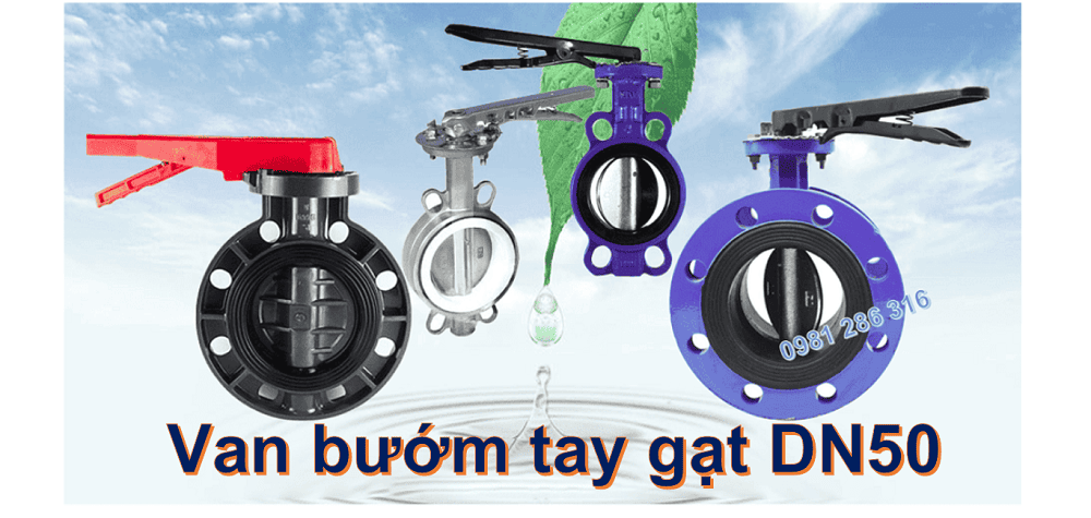 van bướm tay gạt DN50 1