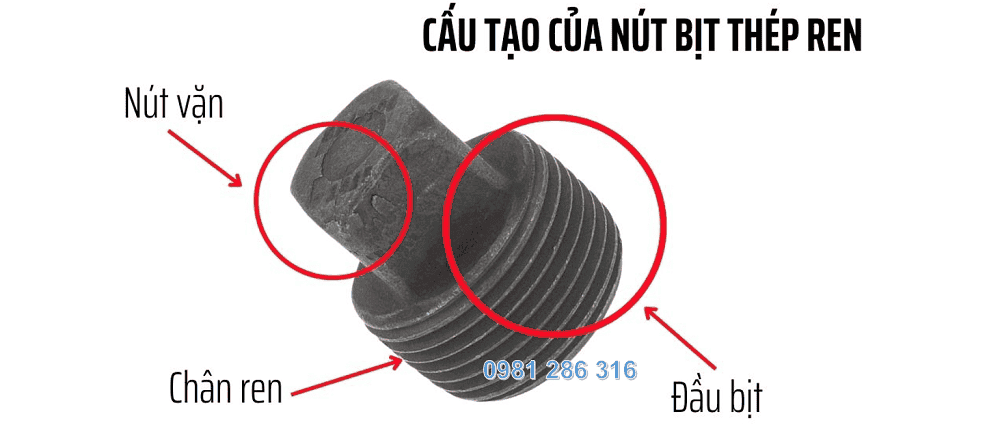 đầu bịt thép ren ngoài 2