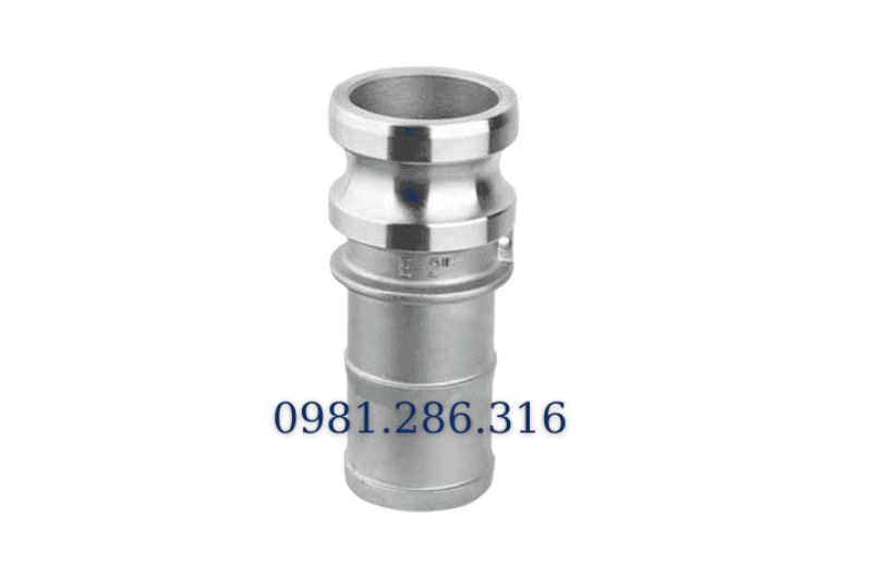 Type E – Đầu đực chuôi gắn ống mềm, kết nối nhanh với khớp cái.