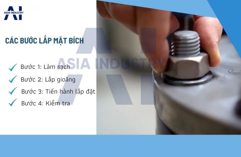 Cách bước lắp mặt bích đúng kỹ thuật, an toàn