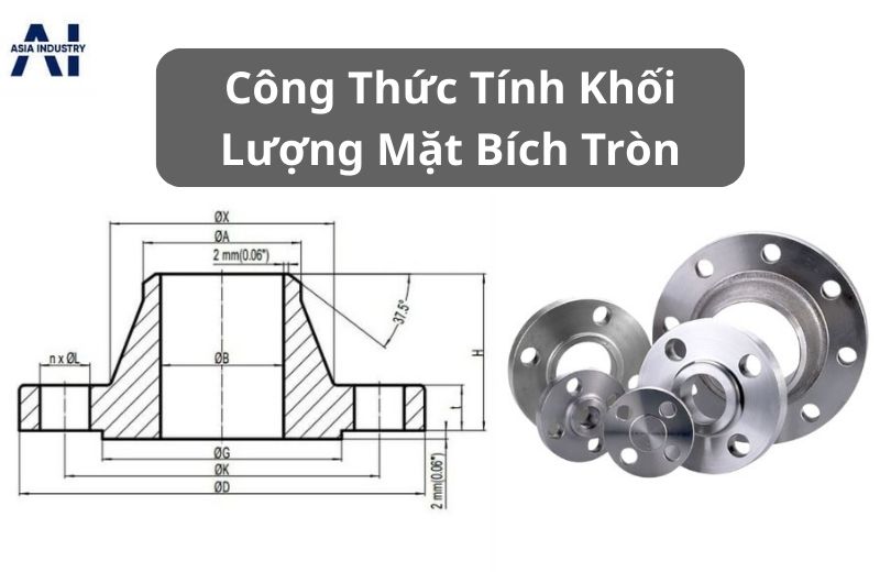 Công thức tính khối lượng mặt bích tròn