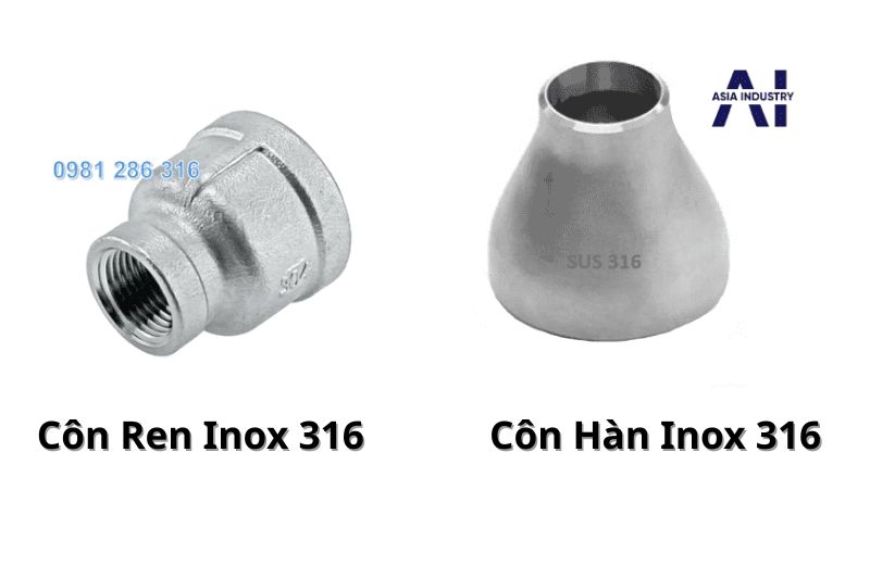 Côn thu inox 316 – kết nối ống khác kích thước, vận hành linh hoạt.
