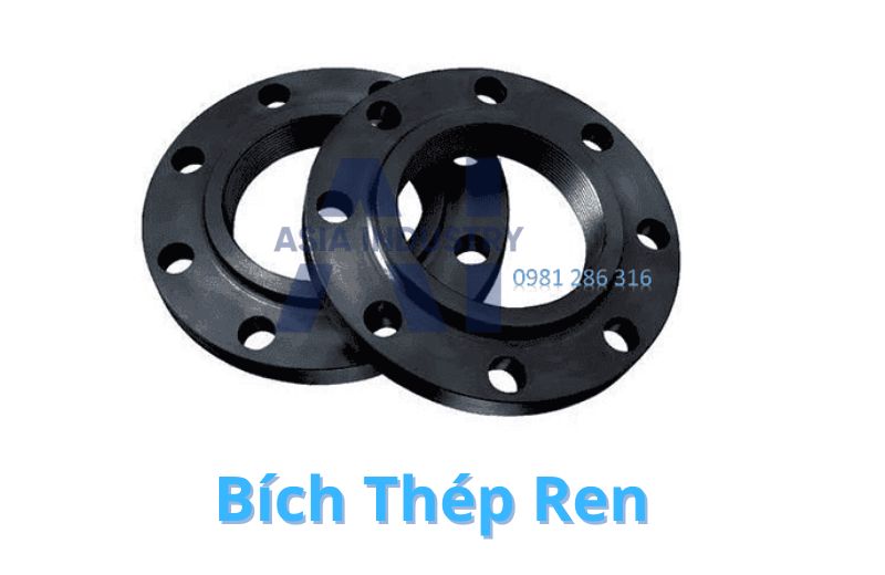 Mặt bích ren – kết nối bằng ren, tháo lắp nhanh, thích hợp áp lực thấp và vừa.