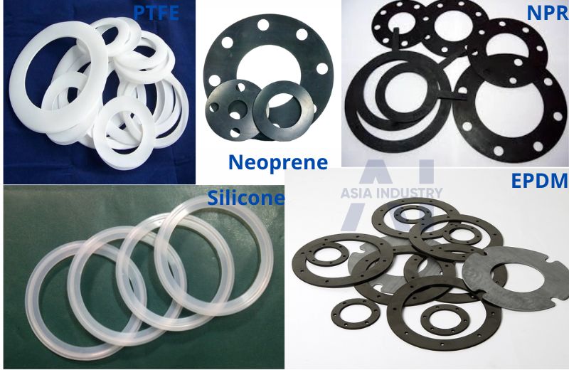 Phân loại gioăng cao su mặt bích theo chất liệu