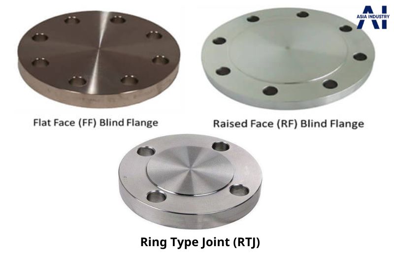 Các dạng bề mặt mặt bích mù phổ biến: RF, FF, RTJ