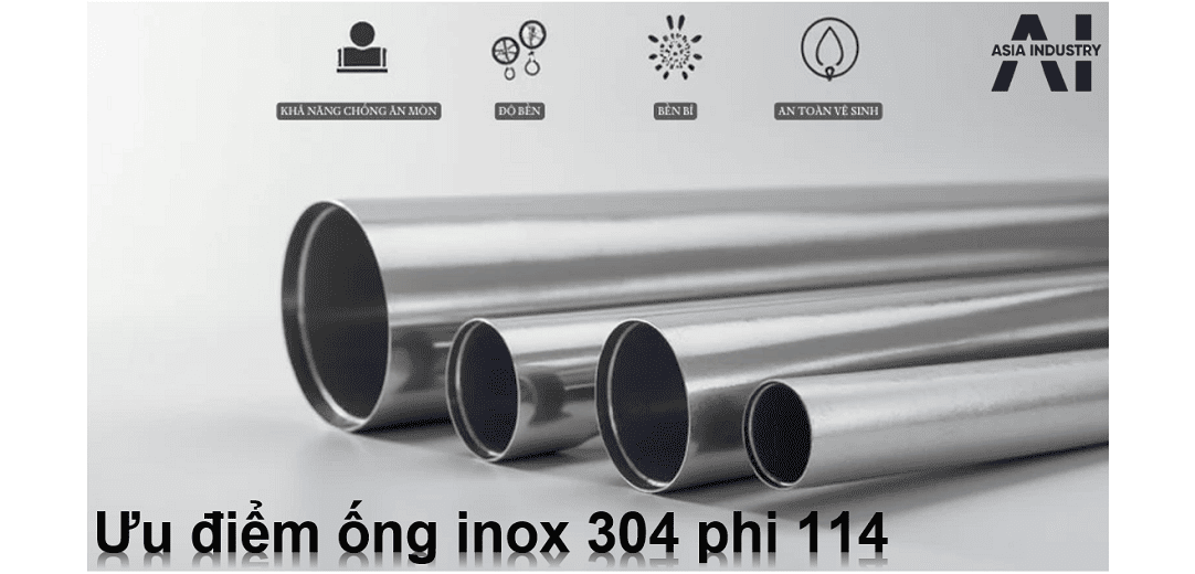 Ống inox 304 phi 114 3