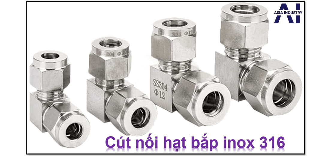 Cút nối hạt bắp inox 316 2