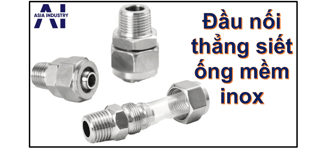 Đầu nối thẳng siết ống mềm inox 1