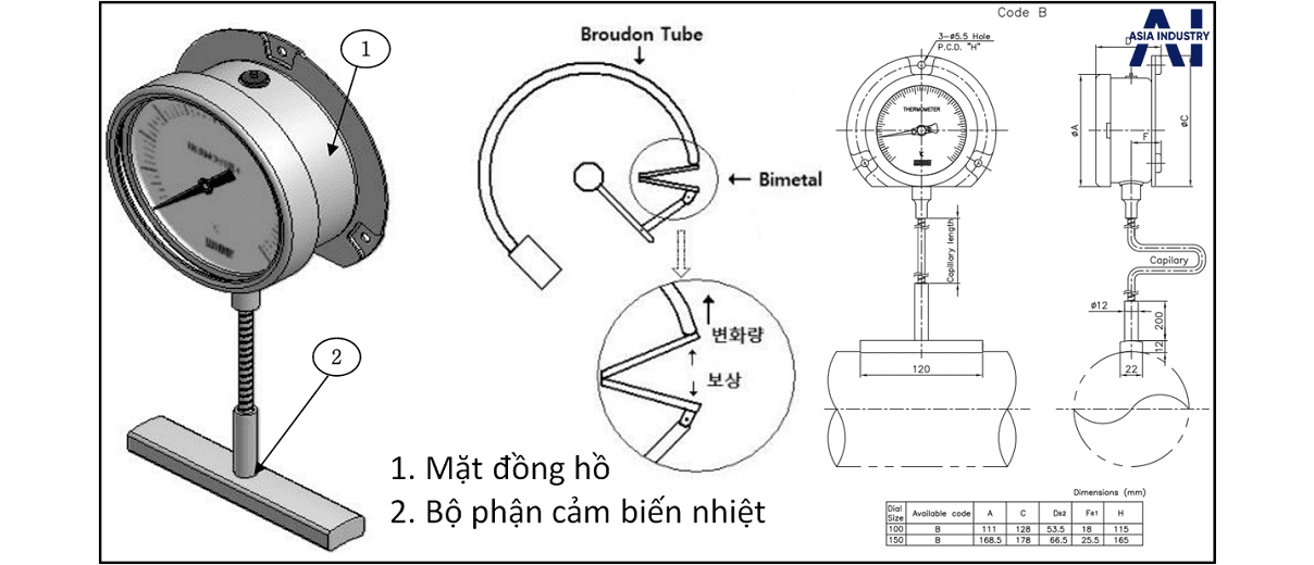 Đồng hồ nhiệt độ wise T213 1