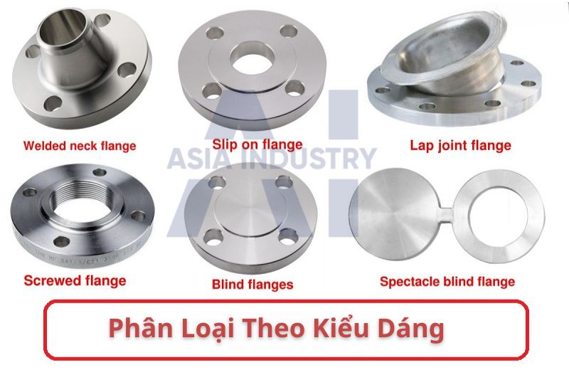 Mặt bích có nhiều kiểu kết nối khác nhau