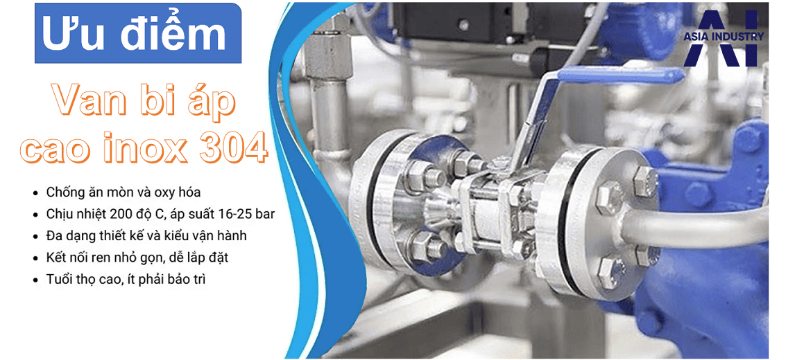 Van bi áp cao inox 304 3