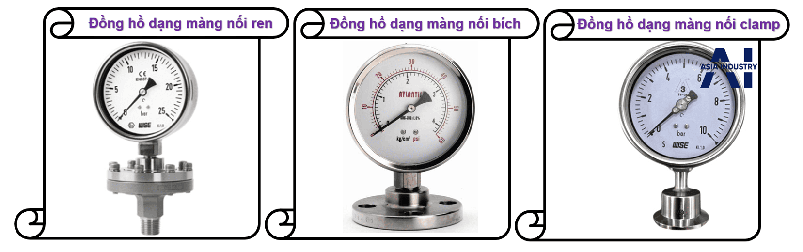 Đồng hồ áp suất dạng màng 8