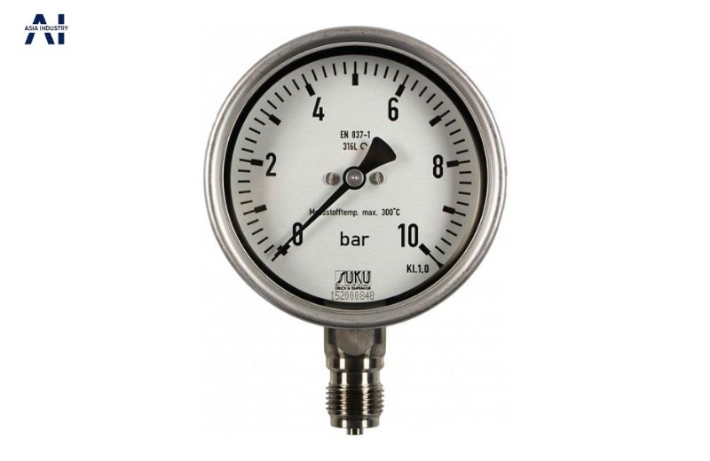 Các loại đồng hồ đo áp suất phổ biến nhất hiện nay 1 dong ho ap suat inox dung trong he thong nuoc va khi cong nghiep